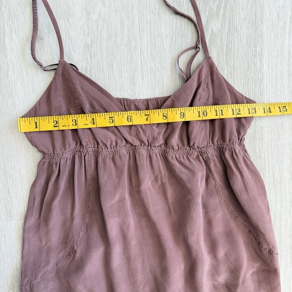 Wilfred Aritzia Camisole 100% Silk Lace Trim Top Mauve Pink XS Sleeveless GUC - Picture 7 of 15